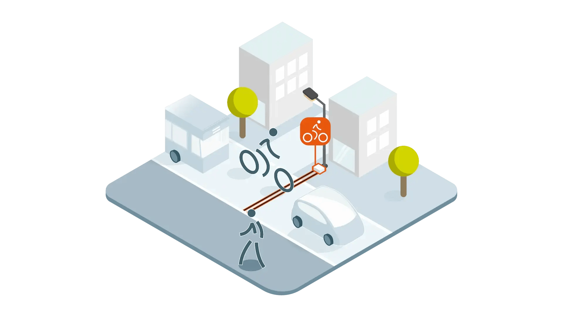 Le compteur TUBES est parfait pour compter les cyclistes en zone urbaine.