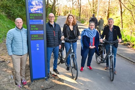 Afficheurs Eco-DISPLAY Classic+ de Montpellier métropole, affichant le CO2 économisé