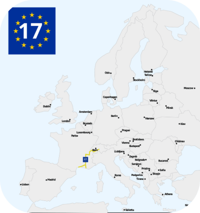 itinéraire de tourisme à vélo européen EuroVelo 17