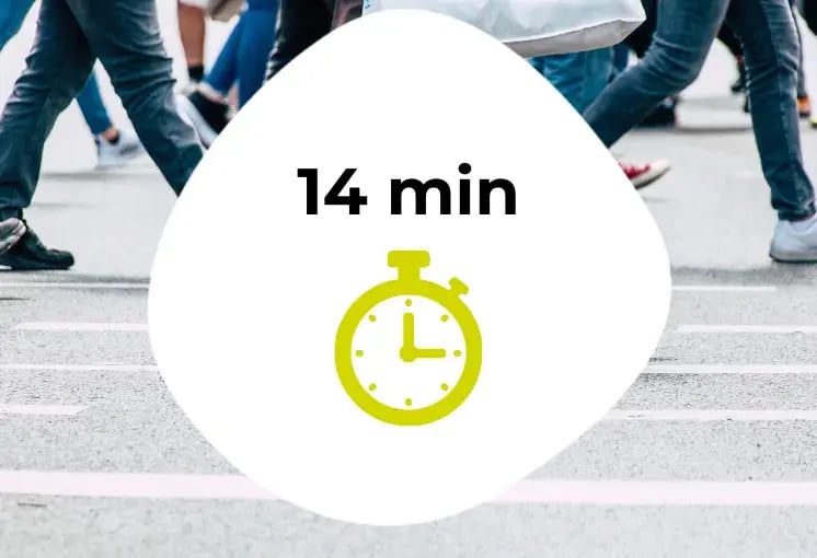 Temps moyen passé à marcher Temps moyen passé à marcher