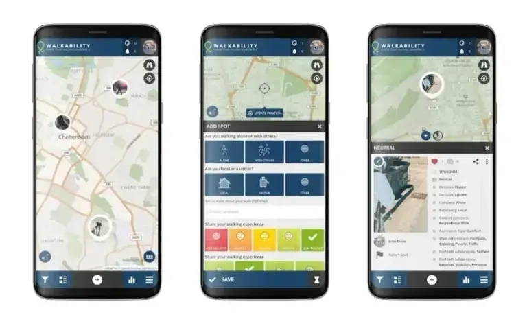 Application Walkability pour partager son ressenti sur l'agrément de marche Application Walkability pour partager son ressenti sur l'agrément de marche
